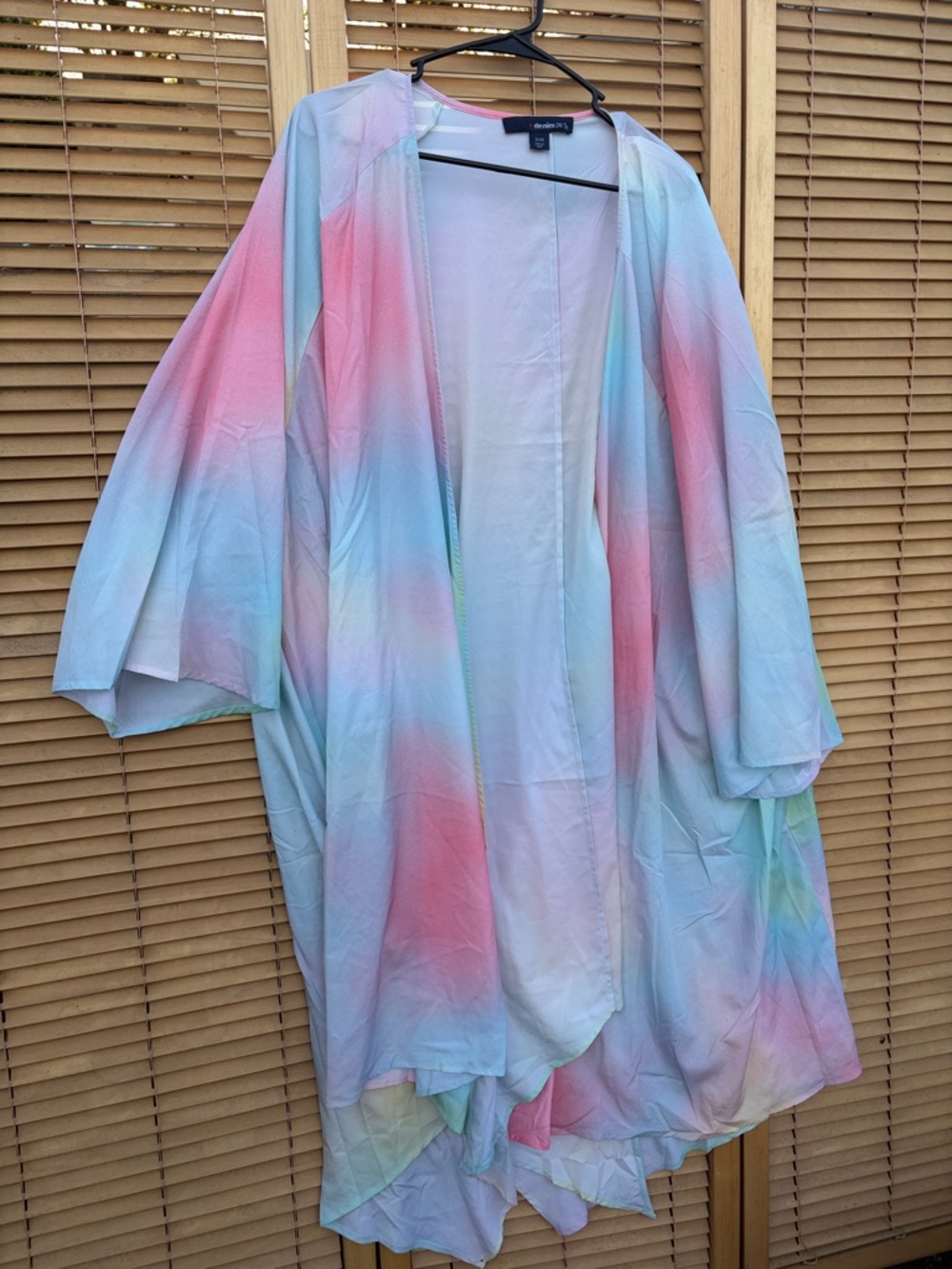 Denim 24/7 White Blouse with Pink Trim 3X/4X